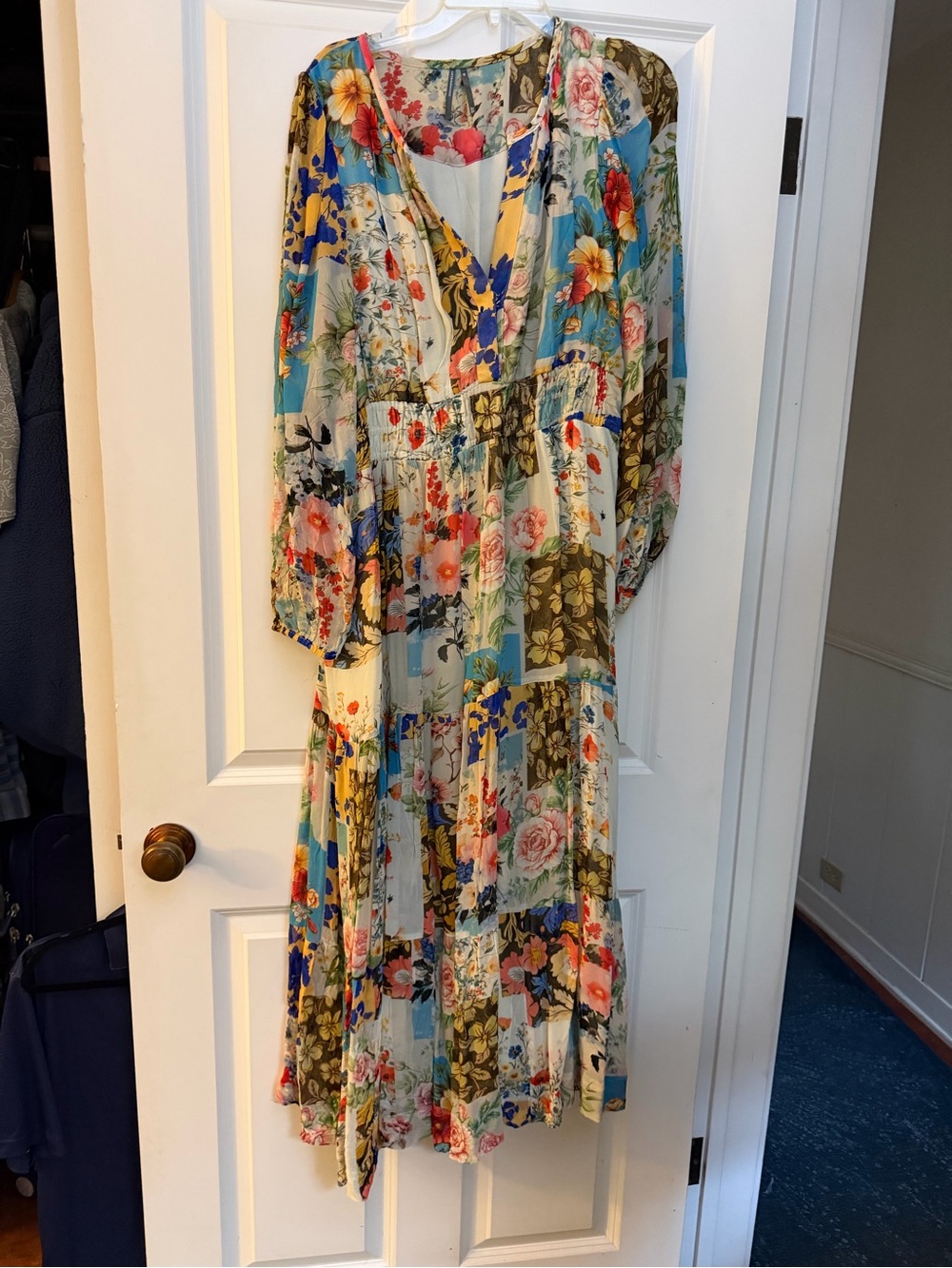 Anthropologie Floral Patchwork Maxi Dress - Picture 3 of 6